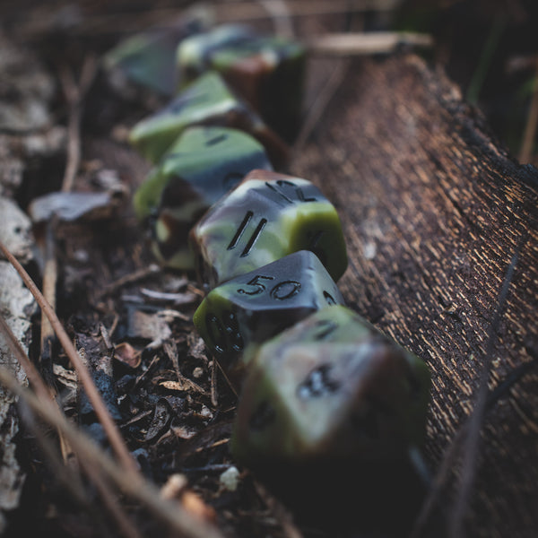 Camo Matte Dice Set - Forest