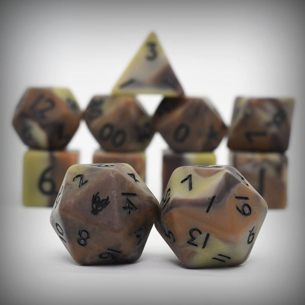 Camo Matte Dice Set - Desert