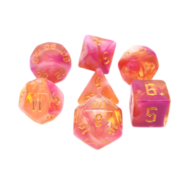 Fey Sunset - 7pc RPG Dice Set