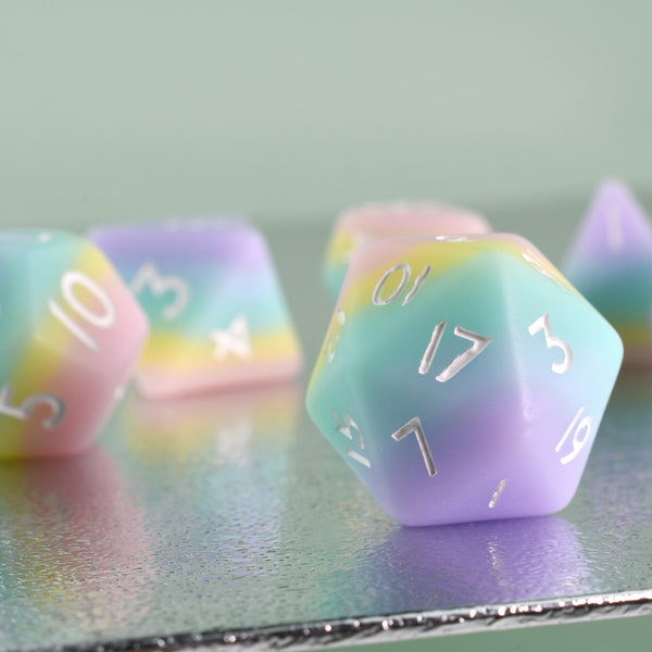 Pastel Paradise - Set of 7 dice