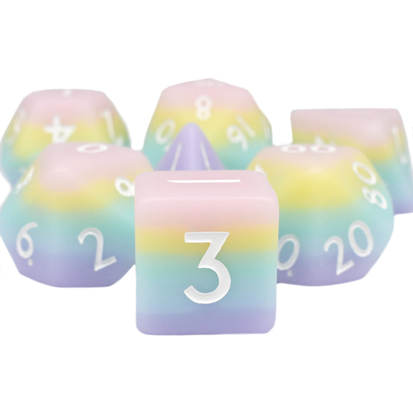 Pastel Paradise - Set of 7 dice