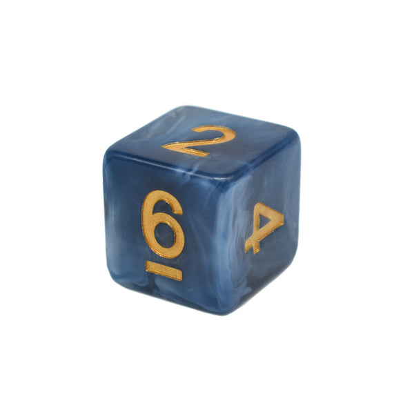 Faux Stone - Sapphire Fighter - 7pc RPG Dice Set