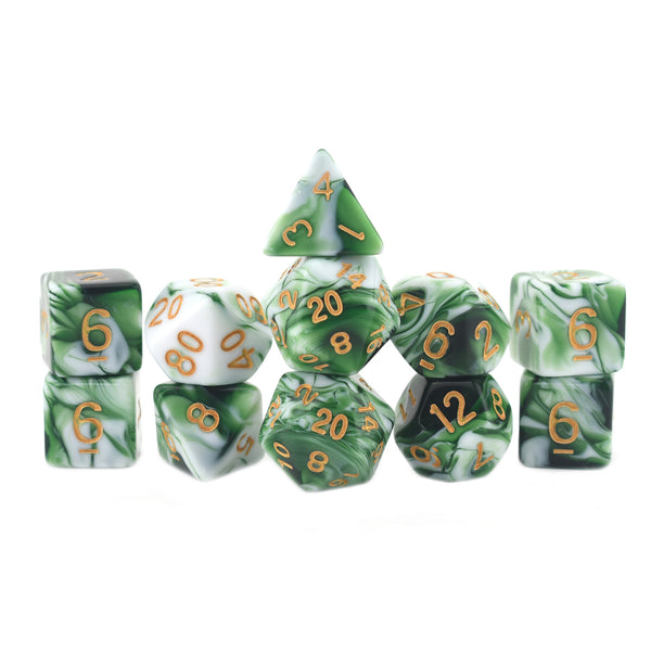 11 Piece RPG Dice Set - Druid Craft