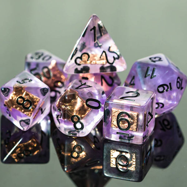 Classes - Warlock (magic book) - 7pc RPG Dice Set