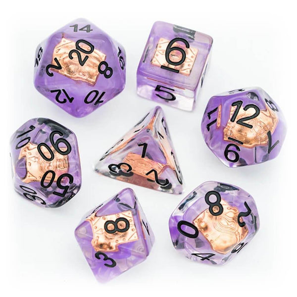 Classes - Warlock (magic book) - 7pc RPG Dice Set