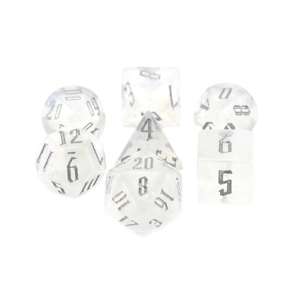 Radiance - White - 7pc RPG Dice Set