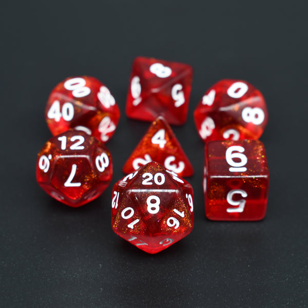 Ruby Slippers - 7pc RPG Dice Set