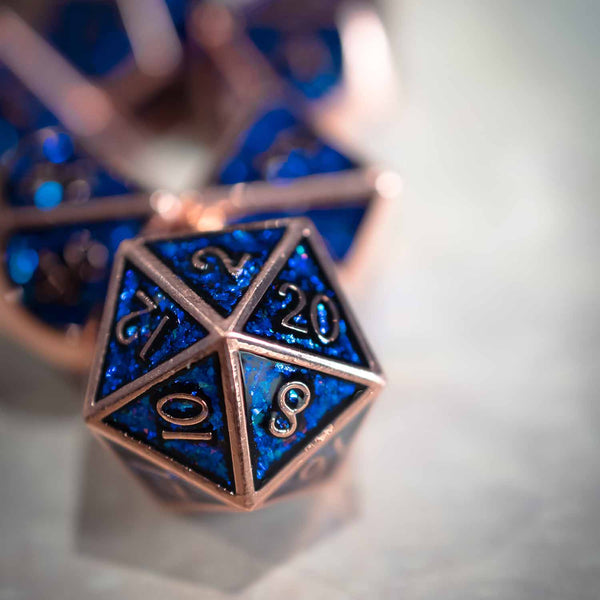 Bronze Mermaid - Metal 7pc RPG Dice Set