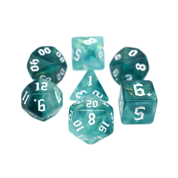 Cocktails - Green Fairy - 7 pc dice set
