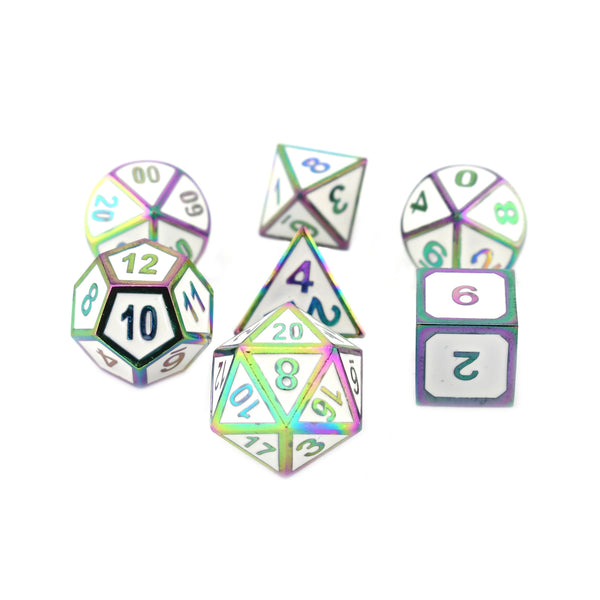 Rainbow White - 7pc RPG Dice Set