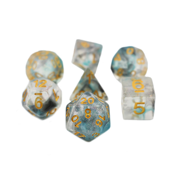 Iridescent - Raindrop - 7pc RPG Dice Set