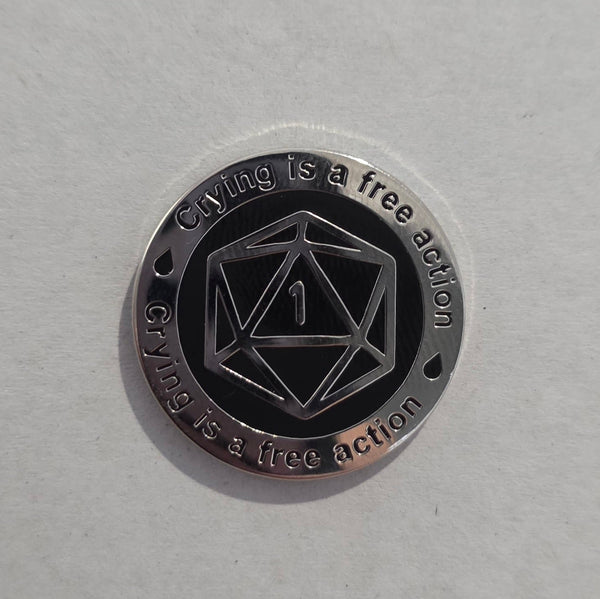 Crying is a free action - Lapel Pin