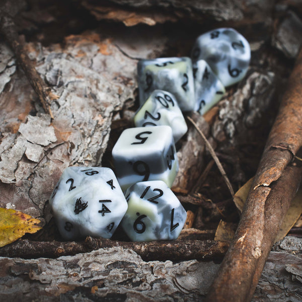 Camo Matte Dice Set - Snow