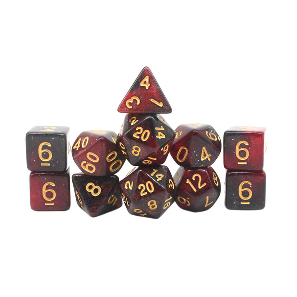 11 Piece RPG Dice Set - Bloody Mary