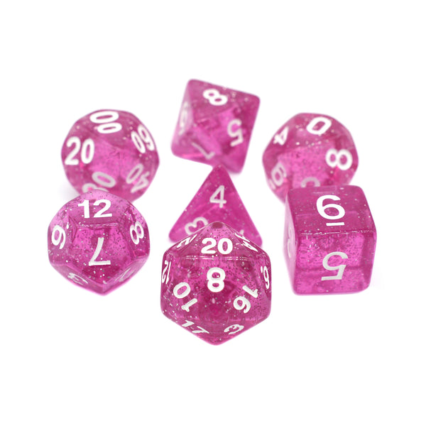 Glitter Pink - 7pc RPG Dice Set