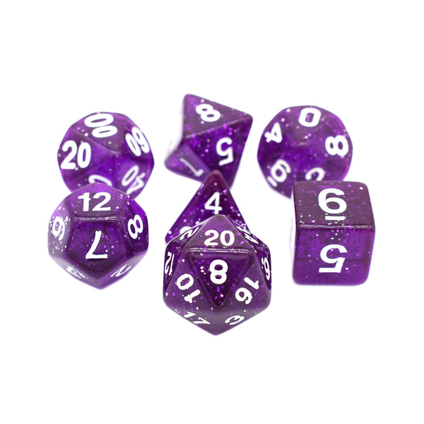 Glitter Purple - 7pc RPG Dice Set