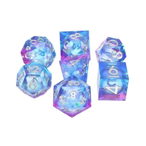 Liquid Core Dice Set - Blue & Purple