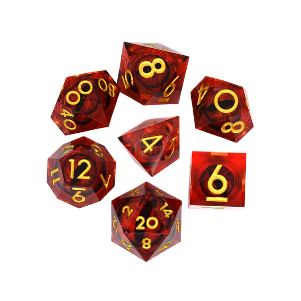 Liquid Core Dice Set - Dragon Eye Red