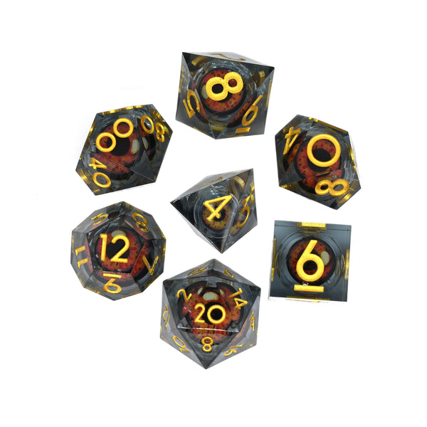 Liquid Core Dice Set - Wolf Eye