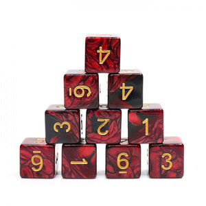 D6 Set - Barbarian Frenzy - 10pc RPG Dice Set