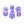 Load image into Gallery viewer, Realms - Purple Galaxy - 7pc RPG Dice Set
