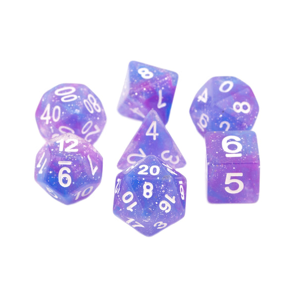 Realms - Purple Galaxy - 7pc RPG Dice Set