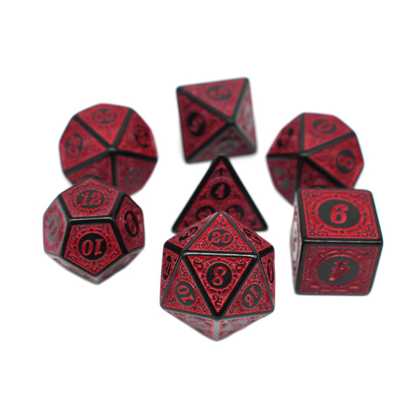 Sorcerers Flame - Red - 7pc RPG Dice Set